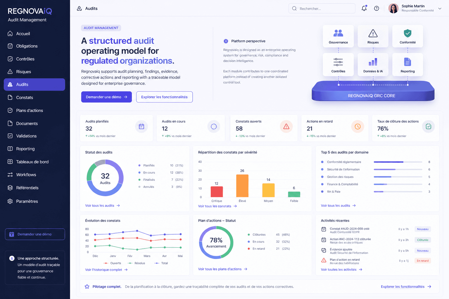 Audit Management feature screenshot